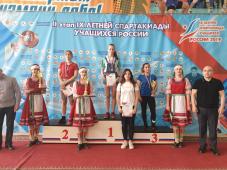 10-13 мая 2019 г., Сыктывкар. II этап IX летней Спартакиады учащихся России Северо-Западного федерального округа по вольной борьбе.  I место - Бородуля Варвара (девушки 2002-2004, вес 53 кг). Фото предоставлено управлением по физической культуре и спорту