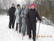 Архив. 12 февраля 2018 г. Великий Новгород. Клуб любителей скандинавской ходьбы при отделе-центре «Северный». Фото Елены Андрюковой ©